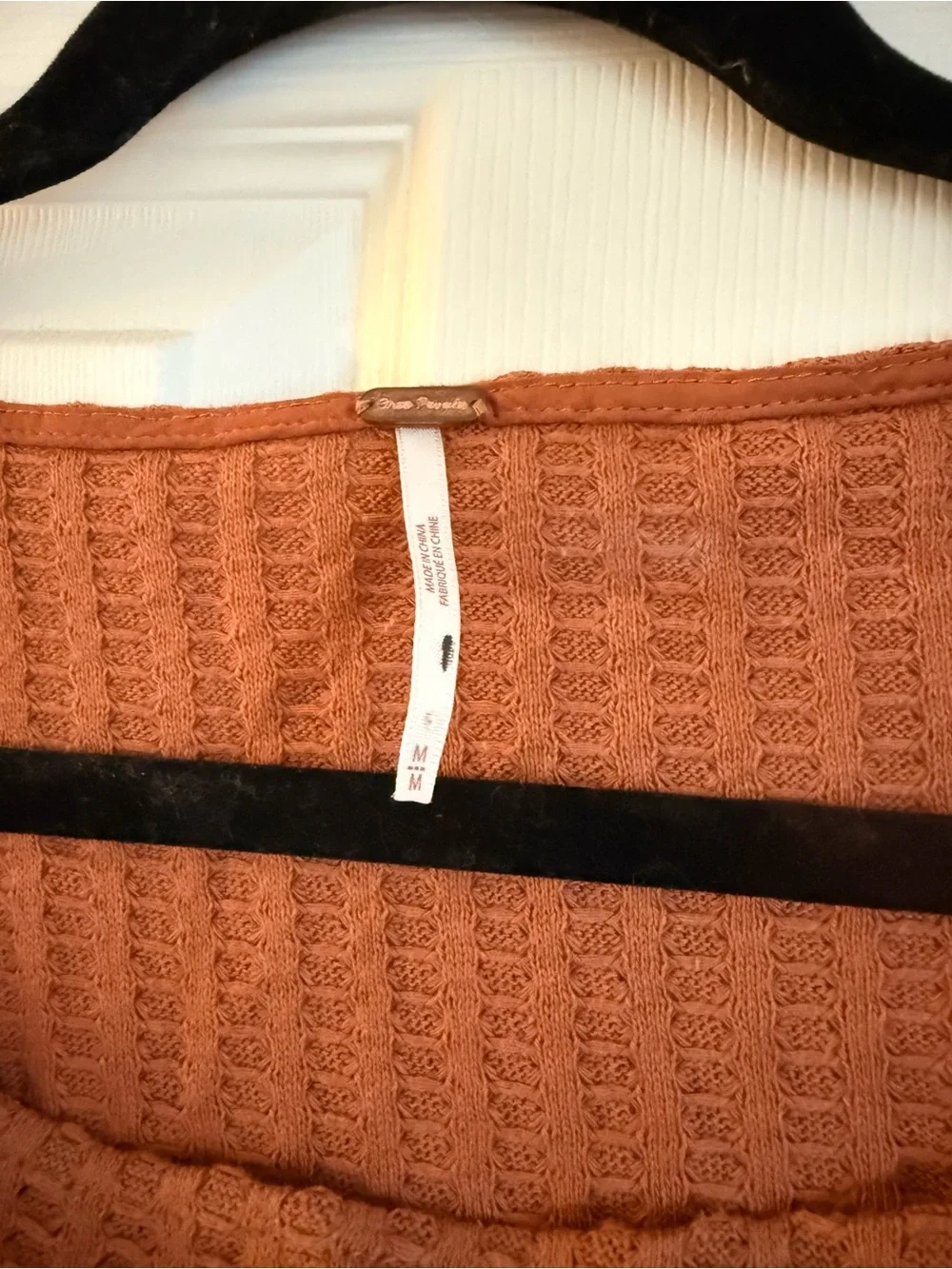 Free People Women's Cropped Knit Top in Rust